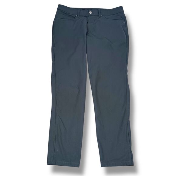 Lululemon ABC Slim Warpstreme Pant Men’s 32 Obsidian Gray 5-Pockets Flat Front - Picture 1 of 9